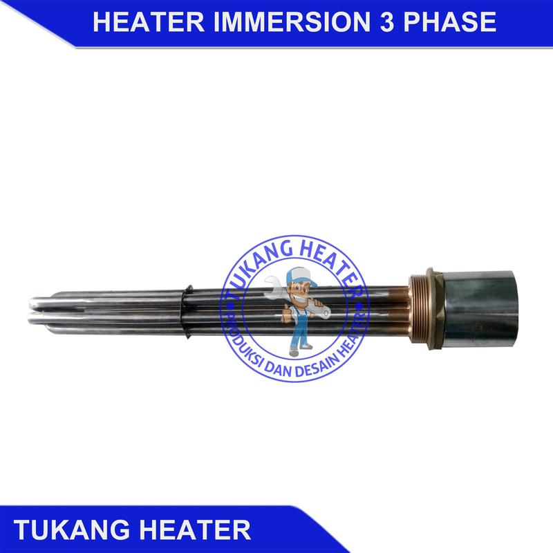 Immersion Heater 3 Phase Pjg 100 cm x Dia Pipa 11 mm 380 V 12.000 watt 1