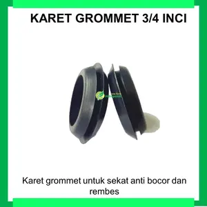 Karet Grommet 3/4 inci untuk Hidroponik, Sekat anti bocor, dan rembes