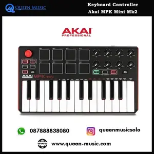 AKAI MPK Mini MK2 - Ultra Portable USB Midi Keyboard 25key With Pad