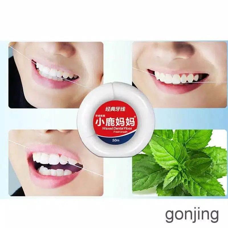 Fawnmum 50 m Peppermint Micro wax Dental Floss Care