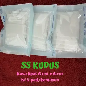 Kasa lipat Steril 6 cm x 6 cm, isi 5 pad/kemasan