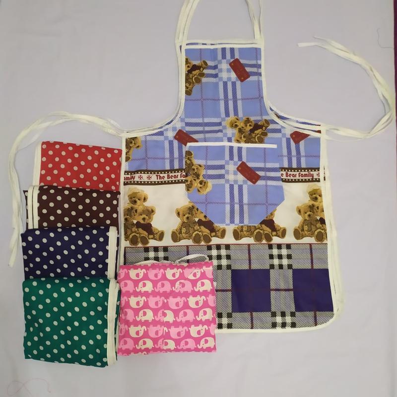 Celemek TK Apron Masak Anak Kain Motif 4