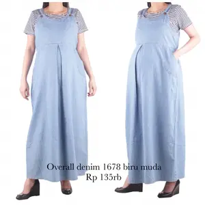 bajuhamil baju hamil overall hamil denim keren KBH 1678
