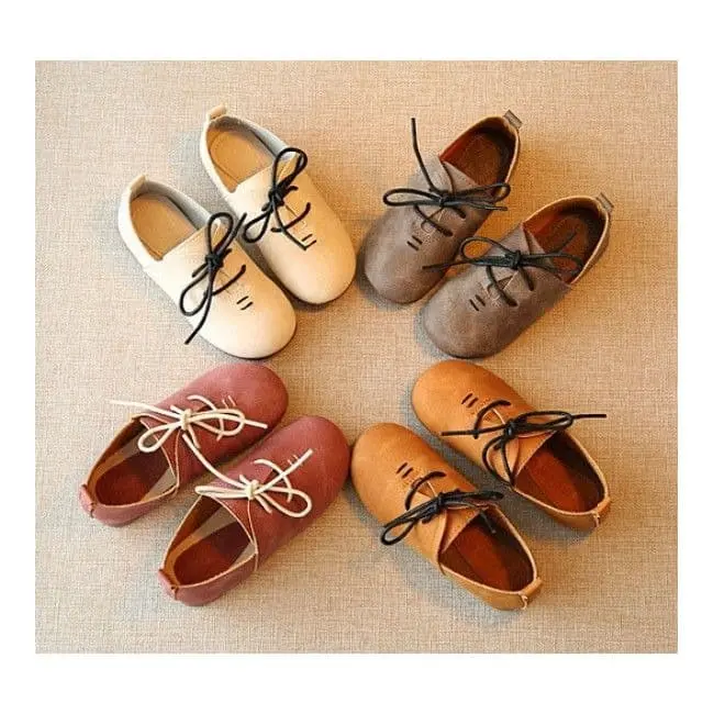 Sepatu Anak / Japanese Leather Shoe Unisex - Brown 4