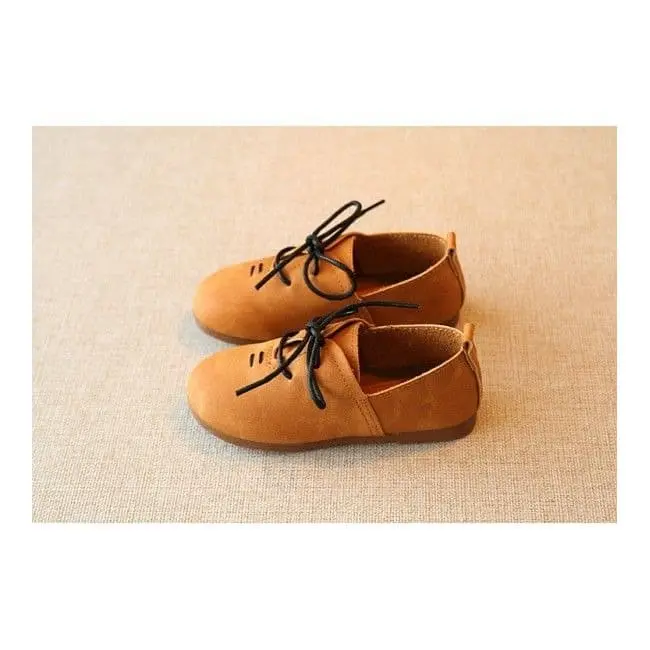 Sepatu Anak / Japanese Leather Shoe Unisex - Brown 1