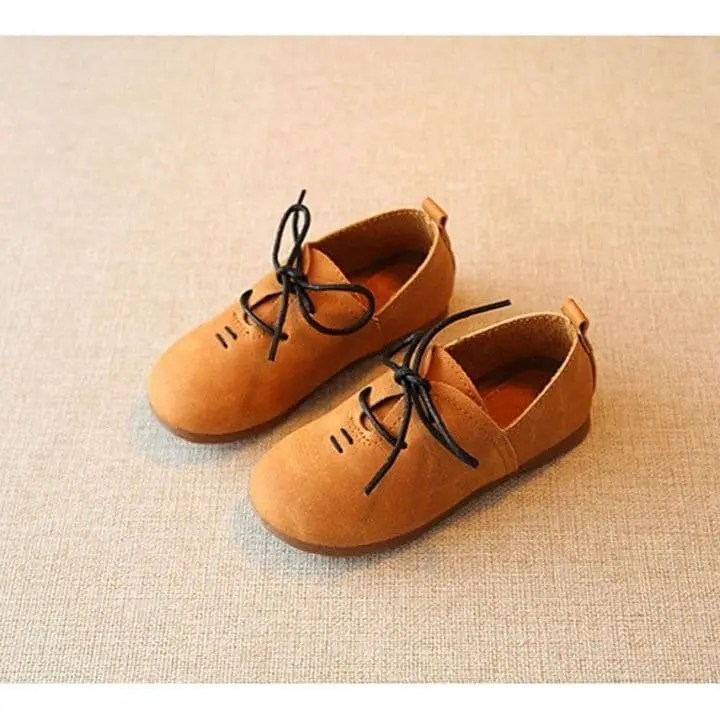 Sepatu Anak / Japanese Leather Shoe Unisex - Brown 0