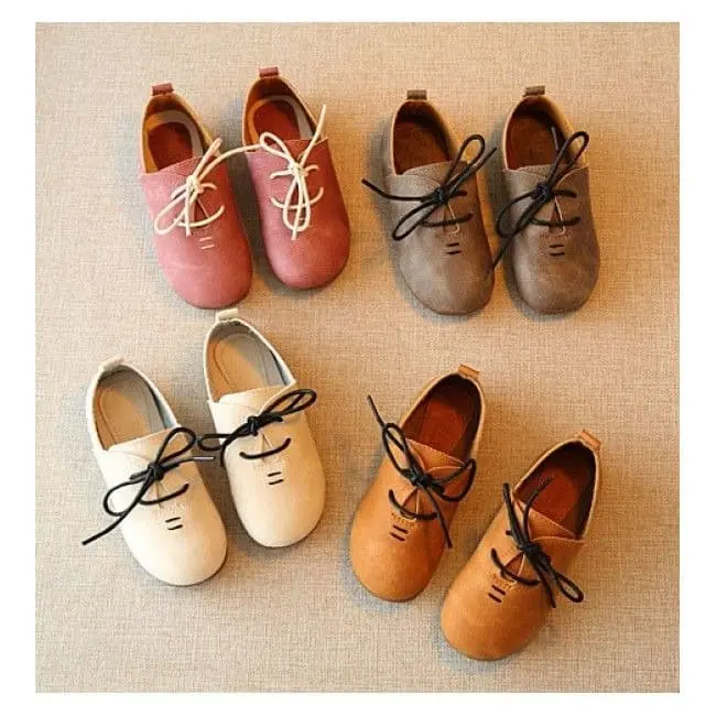 Sepatu Anak / Japanese Leather Shoe Unisex - Brown 3