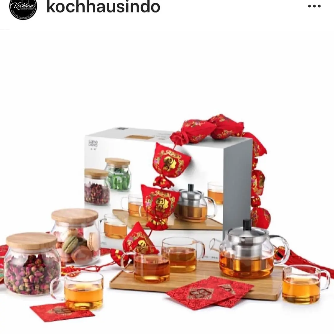 Samadoyo Tea Set with Canister Gift Package Paket Teh Keluarga 4pax