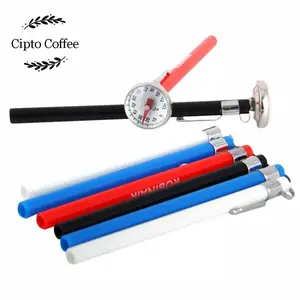 Cipto Coffee Termometer Pen Dapur Stainless Steel Berkualitas Tinggi Cocok Untuk Kopi Susu BBQ & Makanan Berwarna Merah Biru Hitam Putih Diameter 27mm Kualitas Terbaik Resolusi 1°C Desain Compact Ringan Portabel Thermometer Minyak