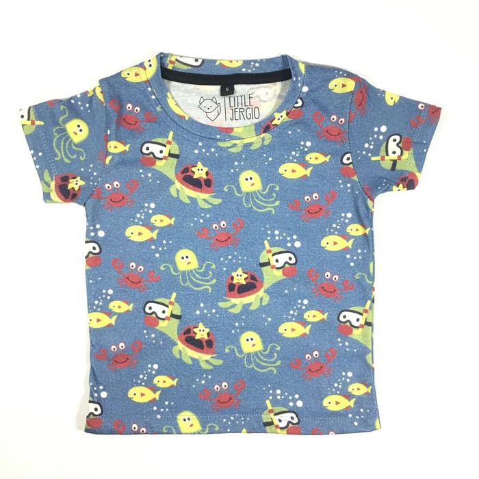 Gambar Kaos Anak - Anak| Turtle Tee by Little Jergio - SMALL dari littlejergio Kota Administrasi Jakarta Barat Tokopedia