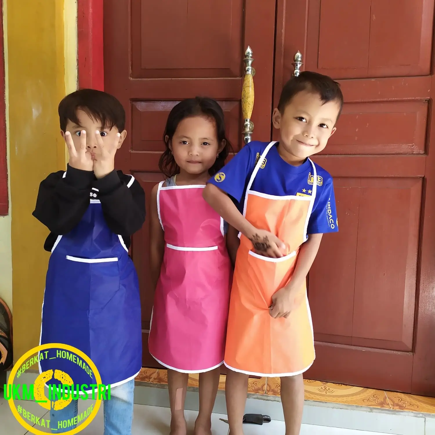 CLEMEK ANAK APRON ANAK TK SD WATERPROOF ANTI AIR