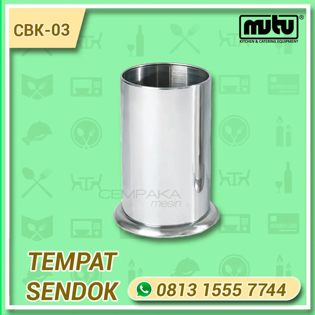 Tempat Sendok Sumpit Stainless Steel | Cutlery Basket MUTU CBK-03