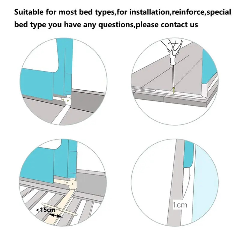 Bed Rail Bedrail Pagar Kasur Ranjang Bayi Pengaman Pembatas 200 x 80Cm 2