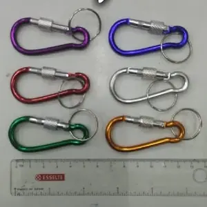 Carabiner Karabiner Gantungan Kunci Aluminium Alloy Plus Pengunci