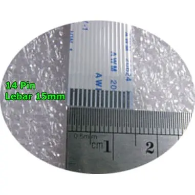 Kabel Flexible FFC FPC 14 Pin Lebar 15mm Searah/Satu Muka 1