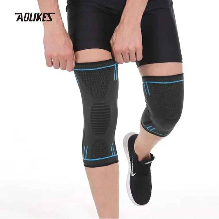 Aolikes 7722 Knee Sleeve Compression Pad - Pelindung Lutut Deker BLACK 3
