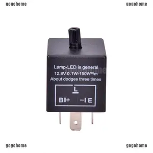 Relay Flasher Lampu Flash LED 12V 3 Pin Adjustable untuk Sein Mobil