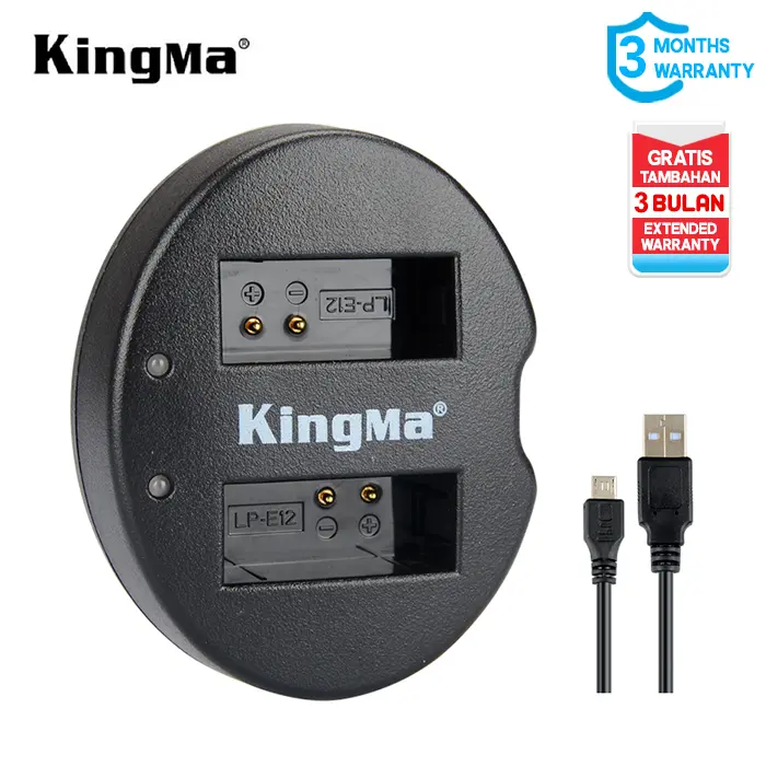 KingMa Dual Charger Compatible for Canon LP-E12 - Non Lcd Display