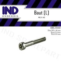 Gambar Baut-Baud-Bolt L-L4 M5x40-5X40-M 5 x 40 Kunci-K 4 P-Pitch 0.8 dari IND Onderdil Kota Bandung 1 Tokopedia