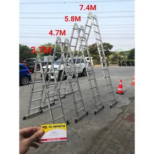 Tangga Multipurpose 4.7 Meter Tangga Lipat Tangga Alumunium AMG