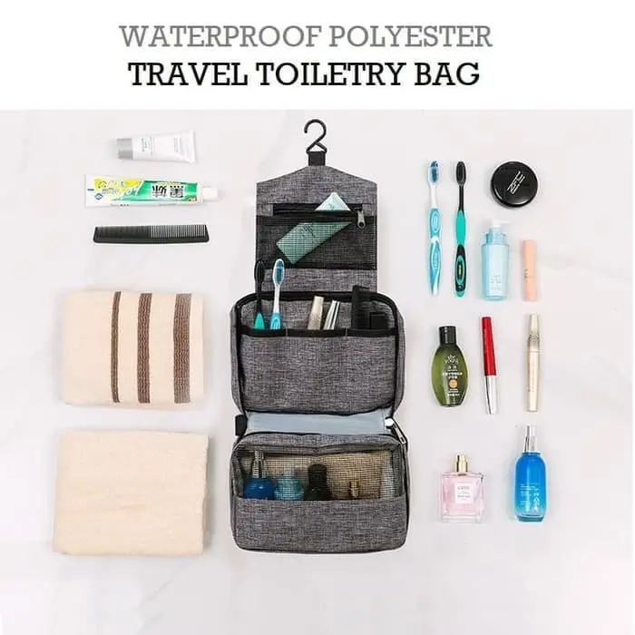 Waterproof POLYESTER TRAVEL TOILETRY BAG / Tas kosmetik, alat2 mandi