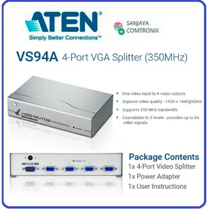 ATEN 4-Port VGA Splitter (350MHz) VS94A