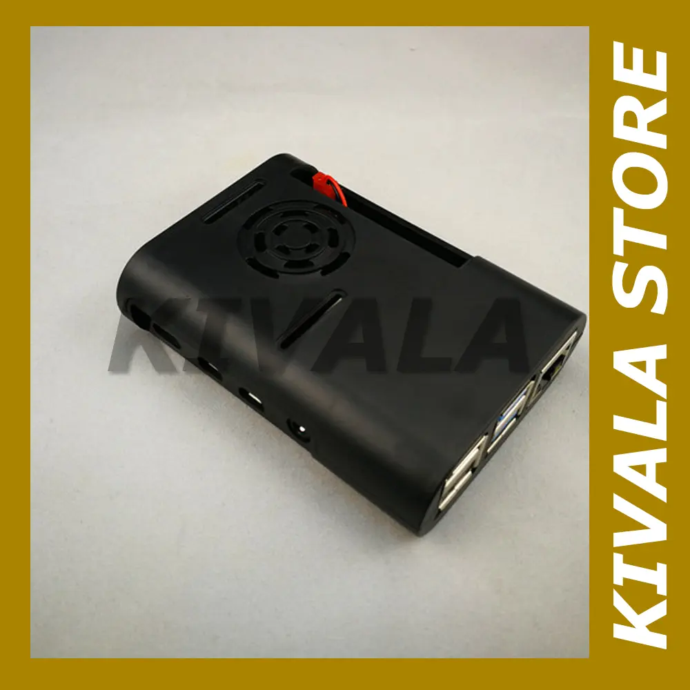 Case Casing ABS Raspberry 4 Model B Rounded Hitam Black