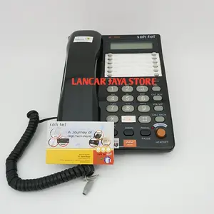Telepon/Telpon/Telephone Rumah/Kantor Sahitel Display CID S-75 (Hitam) Kabel Lcd