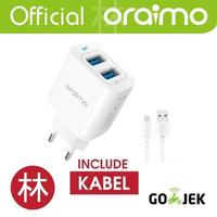 Gambar Oraimo OCW-E61D Firefly Charger Kit Dual USB dari Liem Group Kota Administrasi Jakarta Barat 1 Tokopedia