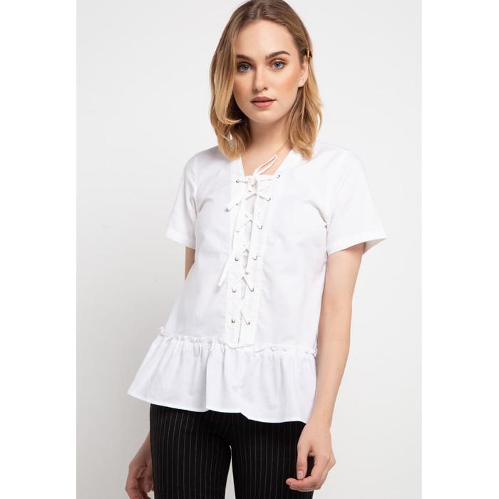 Gambar FAME Fashion Blouse 9221497 Putih - Putih, S dari FAME Official Kota Surabaya Tokopedia