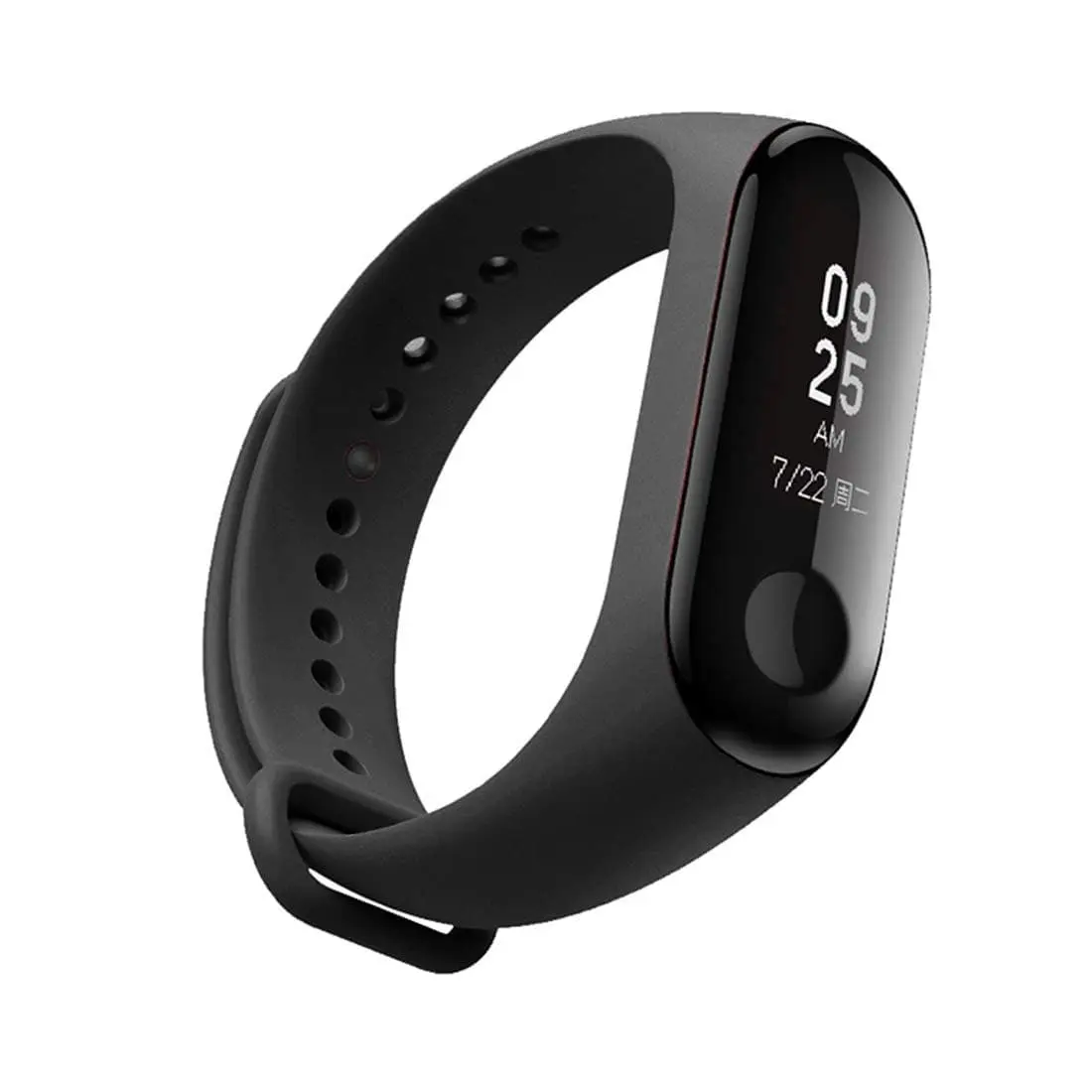 Sports Silicone Wristband Tali Strap for Xiaomi Mi Band 3/4 - Black