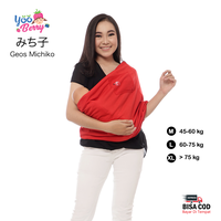 Gambar YooBerry Geos Michiko Gendongan Bayi Samping Baby Sling ANT001 - Red, M dari Berry Baby Kota Bandung 1 Tokopedia