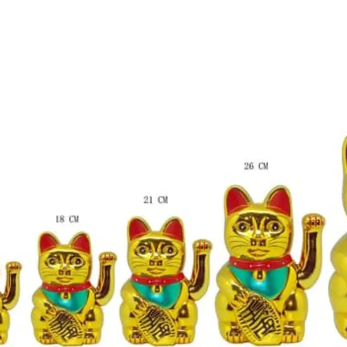 kucing rejeki Kucing maneko neki / lucky cat baterai tinggil 16cm 2