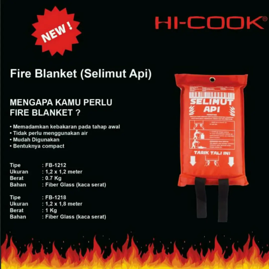 Hi-Cook Fire Blanket/Selimut Api Tipe FB-1212