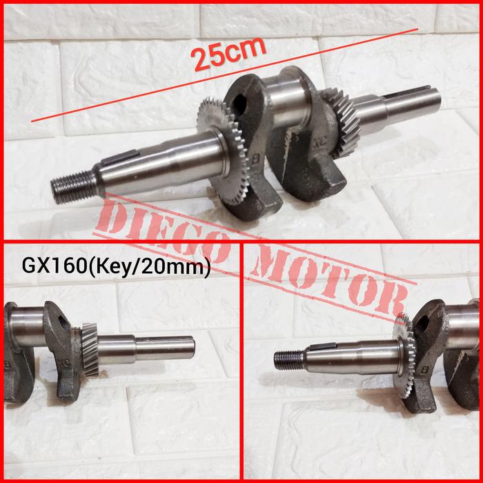 Gambar Crankshaft Kruk as mesin penggerak tipe GX160 dari DIEGO MOTOR Kota Medan Tokopedia