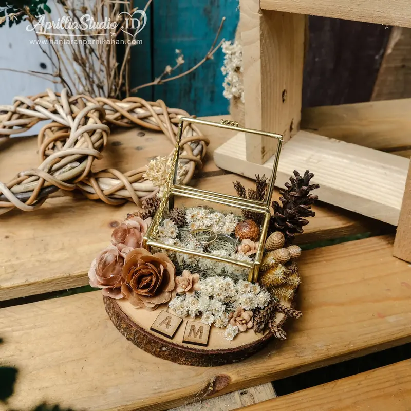 RING BOX | KOTAK CINCIN RUSTIC RACTANGLE 1