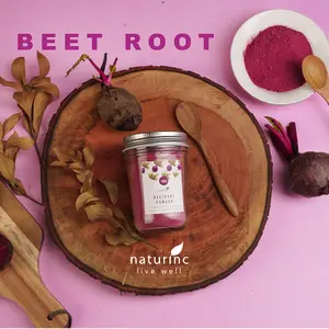 NATURINC BEETROOTS POWDER BEET ROOT GREEN JUICE SUPERFOOD Vegetable Bubuk