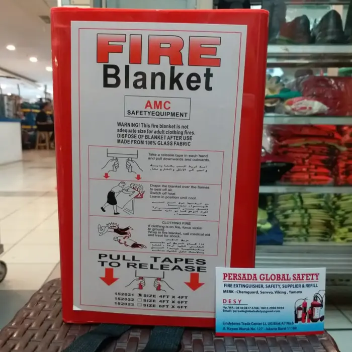 fire blanket AMC made in taiwan selimut anti api safety apar 1,8x1,8
