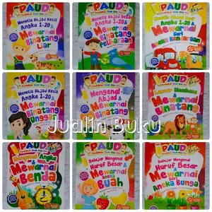BUKU PAUD - Seri Penunjang Masuk SD Mewarnai, Menulis & Membaca