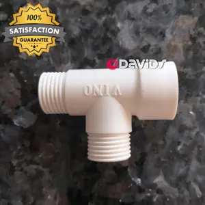 TEE SHOWER PVC DRAT LUAR DALAM /TEE FITTING PVC AW 1/2" INCH VINO