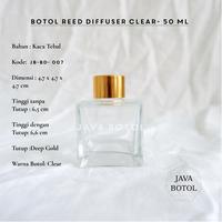 Gambar Botol Reed Diffuser Kotak CLEAR - 50 ml - Hitam dari Java Botol Kota Surabaya 1 Tokopedia