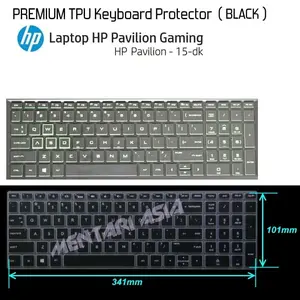 Keyboard Protector HP Pavilion 15 Gaming - PREMIUM TPU BLACK