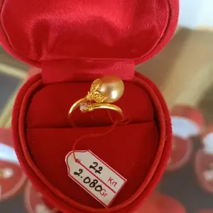 cincin emas 22 karat mutiara laut gold grade AA asli lombok