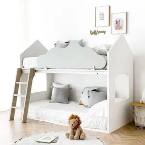 Tempat Tidur Tingkat Rumah Modern Putih - Ranjang Dipan Anak Susun