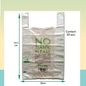 Plastik ramah lingkungan 28x44.5cm isi 10 lbr|No plastic