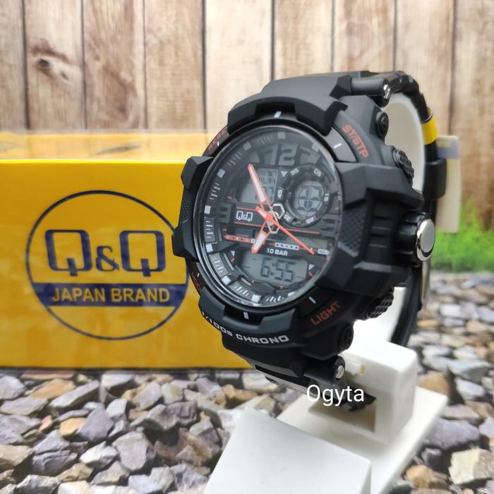 Gambar Q&Q Analog Digital Jam Tangan Pria Biru Strap Karet GW86J002Y Origin dari Ogytashop Kota Administrasi Jakarta Pusat Tokopedia