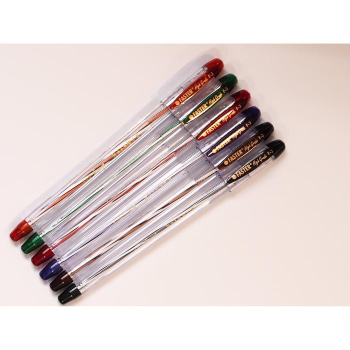 Gambar Ballpoint/ Pulpen Faster F3, 0.5mm- Black &Blue - Hitam dari Faster Indonesia_NEW Kota Tangerang Selatan Tokopedia