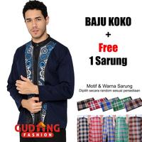 Gambar Koko Pria Lengan Panjang + Free Sarung (BUN) - Cream, M dari Gudang Fashion Id Kota Administrasi Jakarta Barat 5 Tokopedia