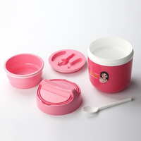 Gambar YOOYEE LUNCHBOWL 613 RED GREEN FREE BAG / TEMPAT MAKAN - Merah Muda dari Ollahomeliving Kota Bogor 3 Tokopedia