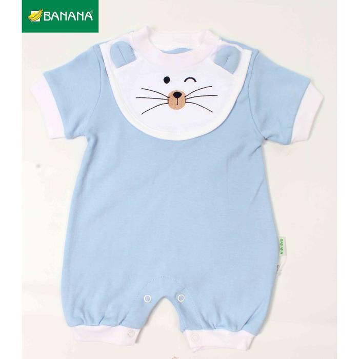 Gambar BANANA Jumper Bayi Pendek Slember BEAR - Biru Muda, XS dari BANANA Official Store Kota Administrasi Jakarta Timur Tokopedia